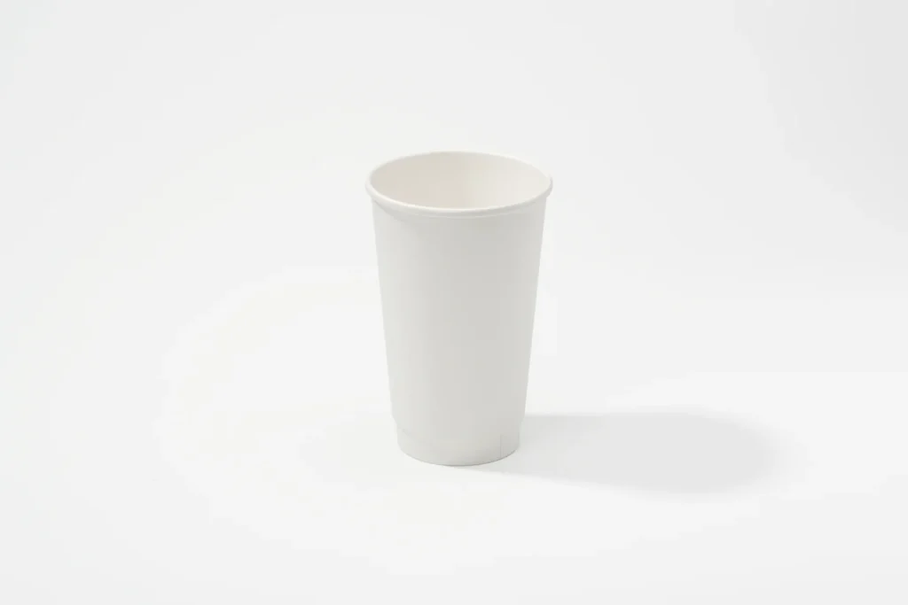 Plain white paper drink cup from the Aureapack product collection