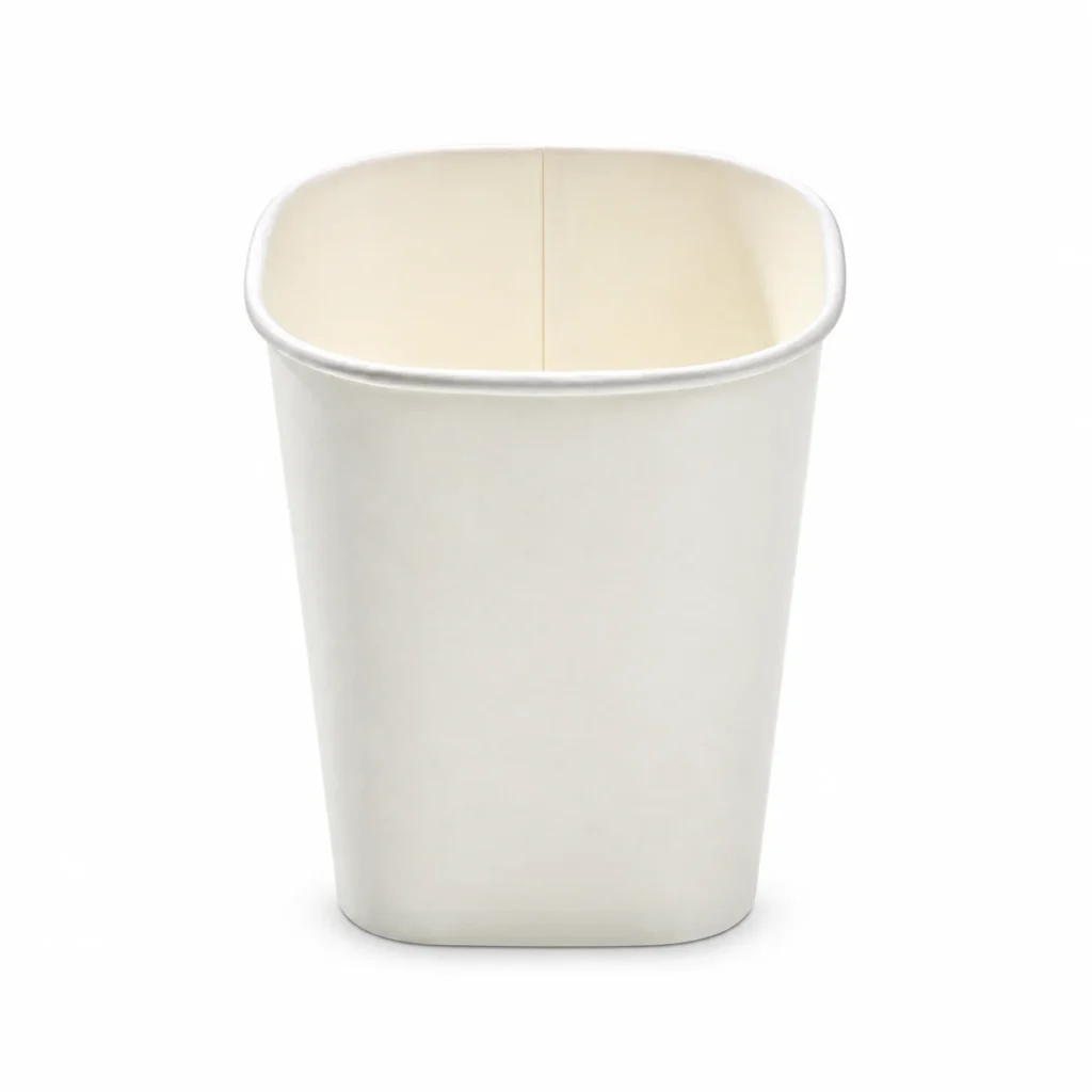 White Paper Square Food Cups — product example