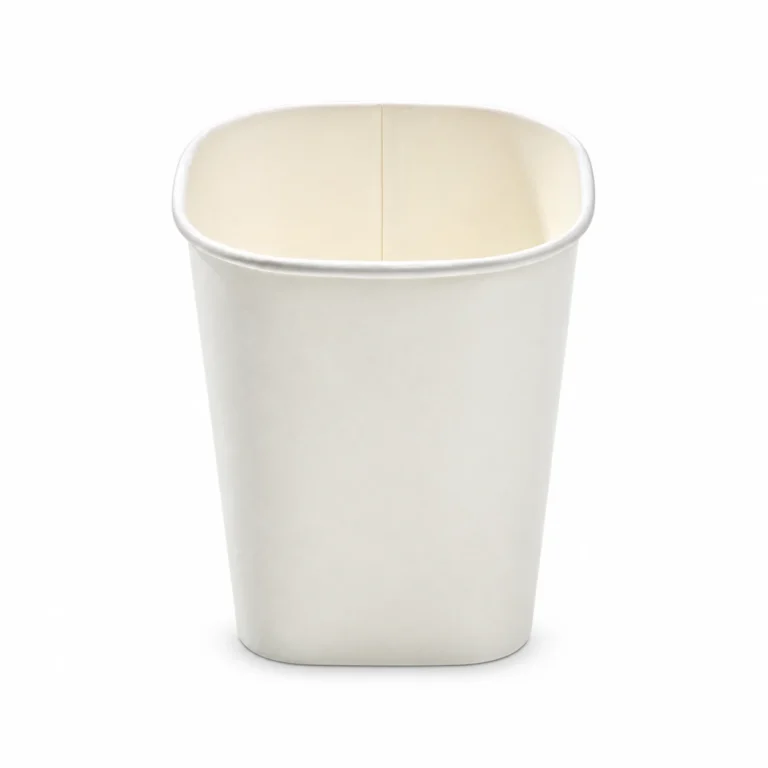 White Paper Square Food Cups